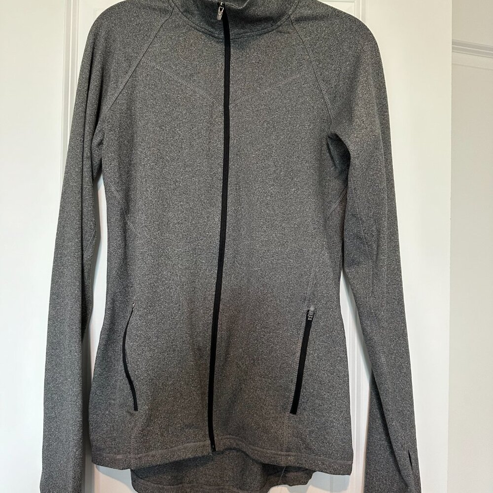 Champion Women's Charcoal Gray Track Jacket - Size Medium